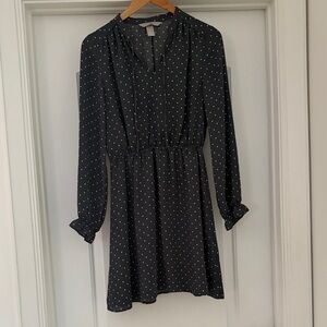 H&M Dark Grey Polka Dot Dress size 4